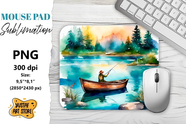 Fishing mouse pad. Father's Day sublimation Sublimation Yustaf Art Store 