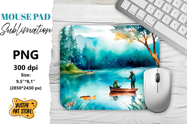 Fishing mouse pad. Father's Day sublimation Sublimation Yustaf Art Store 