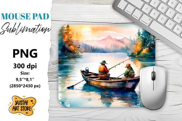 Fishing mouse pad. Father's Day sublimation Sublimation Yustaf Art Store 