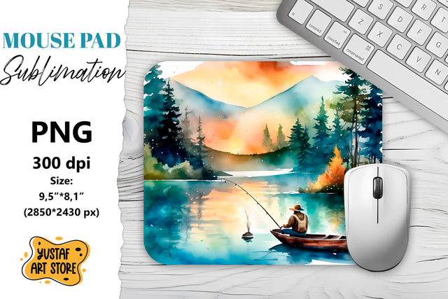 Fishing mouse pad. Father's Day sublimation Sublimation Yustaf Art Store 