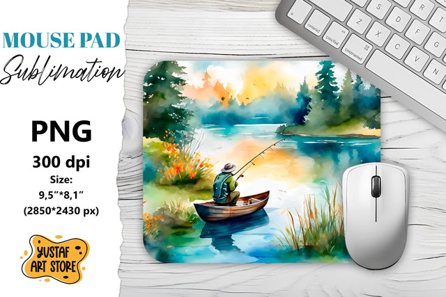 Fishing mouse pad. Father's Day sublimation Sublimation Yustaf Art Store 
