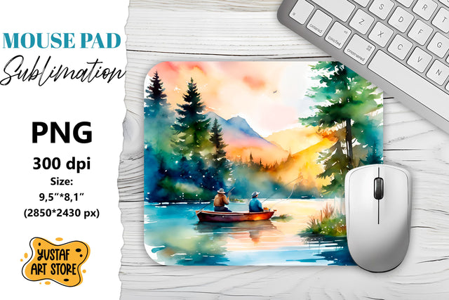 Fishing mouse pad. Father's Day sublimation Sublimation Yustaf Art Store 