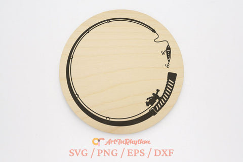 Fishing Rod Svg, Fishing Svg, Fishing Circle Frame Svg, Fishing Clipart SVG Artinrhythm shop 