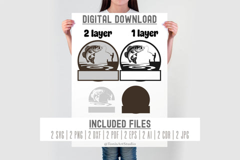 Fishing Sign SVG | Laser Cut Outdoor | Glowforge File SVG TonisArtStudio 