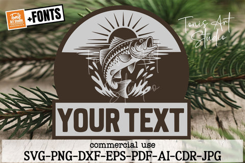 Fishing Sign SVG Laser Cut Template SVG TonisArtStudio 