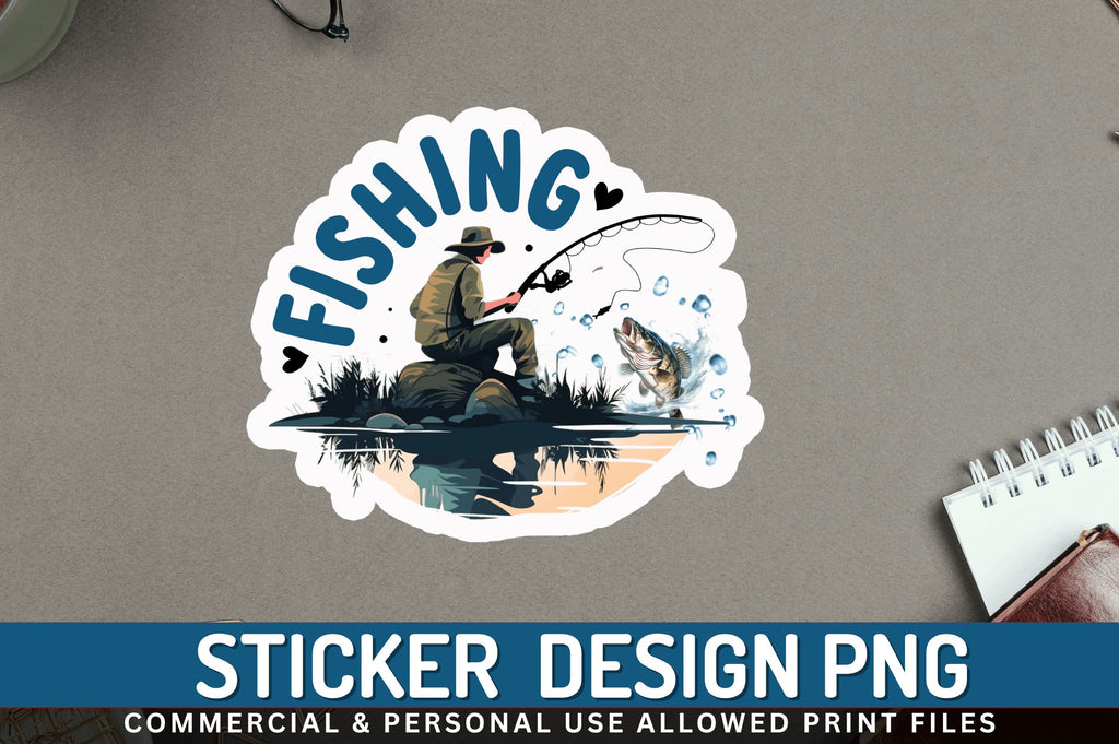 Fishing Sticker Design - So Fontsy