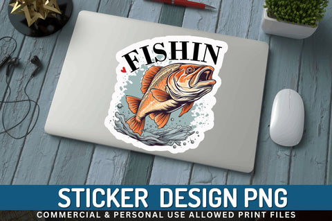 Fishing Sticker Design Sublimation Regulrcrative 