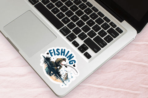 Fishing Sticker Design Sublimation Regulrcrative 