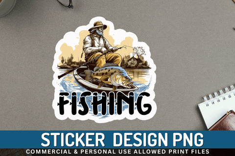 Fishing Sticker Design Sublimation Regulrcrative 