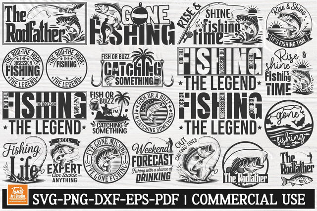 Fishing SVG Bundle | Fishing SVG PNG Cut Files For Cricut SVG TonisArtStudio 