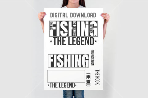 Fishing SVG Bundle - The Rod The Hook The Obsession The Legend - Funny Fishing Shirt Design - Fisherman SVG PNG DXF Cut Files SVG TonisArtStudio 
