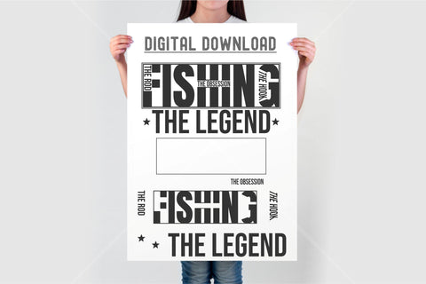 Fishing SVG Bundle - The Rod The Hook The Obsession The Legend - Funny Fishing Shirt Design - Fisherman SVG PNG DXF Cut Files SVG TonisArtStudio 