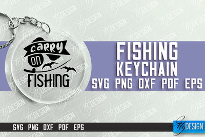 Fishing SVG Design | Round Keychain SVG Designs | Dad Keychain SVG Fly Design 