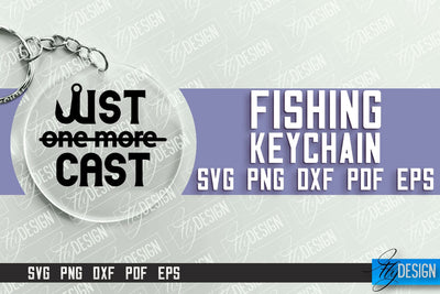 Fishing SVG Design | Round Keychain SVG Designs | Dad Keychain SVG Fly Design 