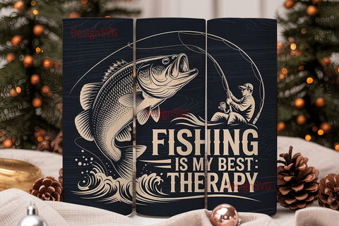Fishing Therapy 20oz Tumbler Design Sublimation DesignSVG 