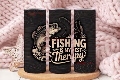 Fishing Therapy 20oz Tumbler Design Sublimation DesignSVG 