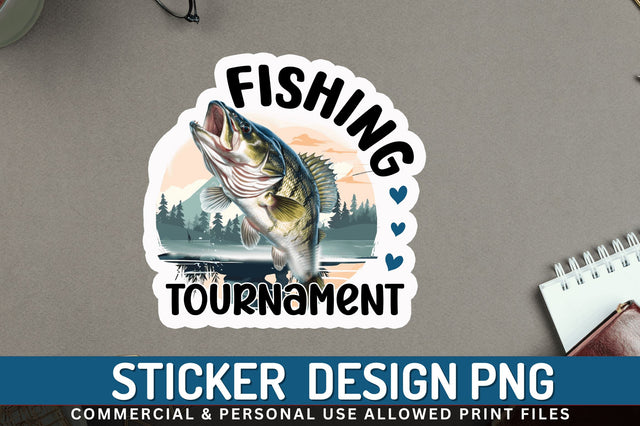 Fishing tournament Sticker Design Sublimation Regulrcrative 