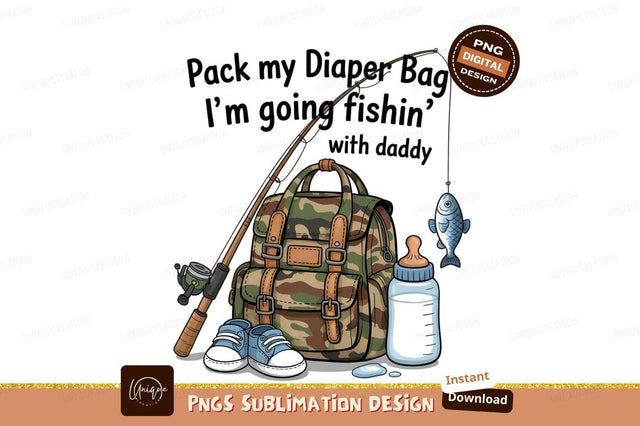 Fishing Trip Baby Gear Sublimation Png Sublimation Designangry 