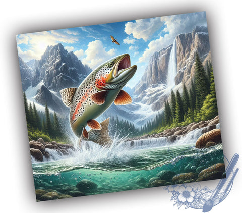 Fishing Tumbler, Camping Tumbler, Nature Lover Gift, 20oz Tumbler, Outdoor Decor, Sublimation Design, Adventure Mug, Fisherman Gift Sublimation ToriDesigns 