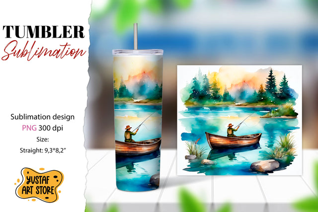 Fishing tumbler. Father's Day tumbler wrap Sublimation Yustaf Art Store 