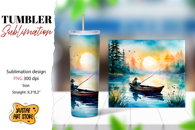 Fishing tumbler. Father's Day tumbler wrap Sublimation Yustaf Art Store 