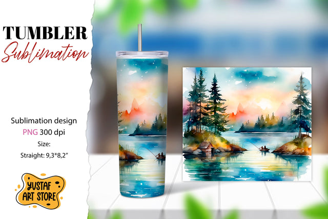 Fishing tumbler. Father's Day tumbler wrap Sublimation Yustaf Art Store 