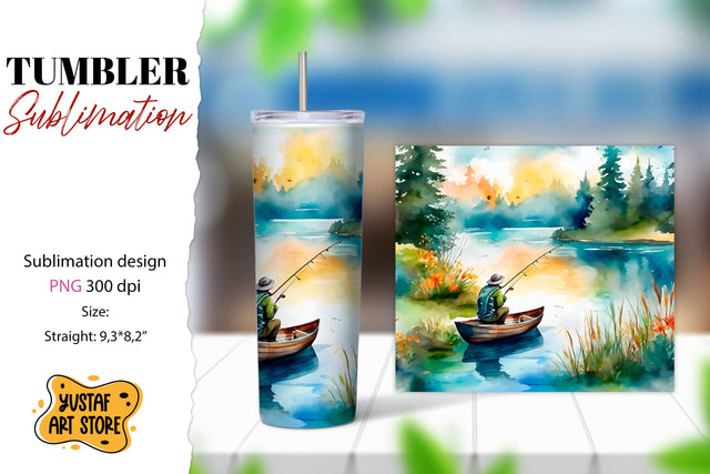 Fishing tumbler. Father's Day tumbler wrap Sublimation Yustaf Art Store 