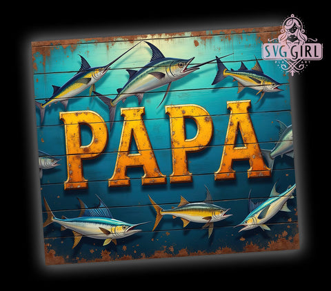 Fishing Tumbler, Papa Gifts, 20oz Tumbler, Sublimation Design, Fishing Lover Gifts, Outdoor Decor, PNG File, Father's Day Gifts Sublimation SvggirlplusArt 