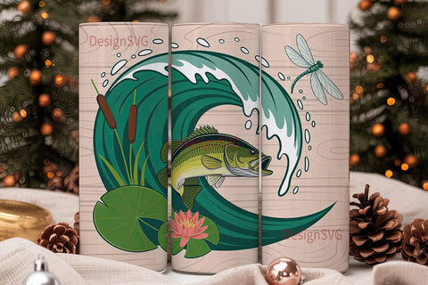 Fishing Tumbler Wrap 20oz Sublimation DesignSVG 