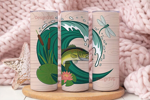 Fishing Tumbler Wrap 20oz Sublimation DesignSVG 