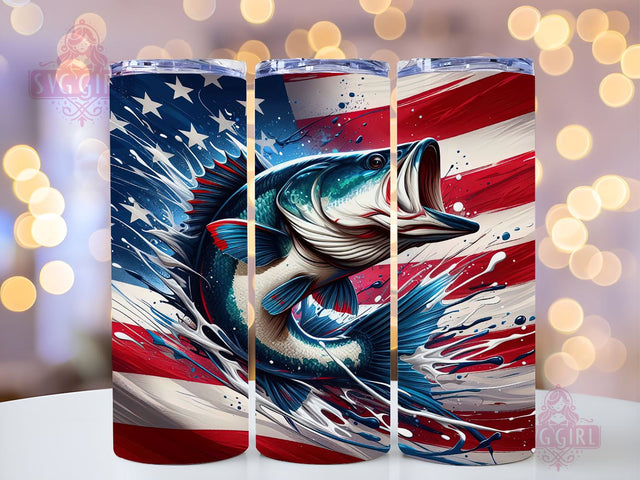 Fishing US Flag 20oz Tumbler Wrap Sublimation Design, Straight Tapered Tumbler Wrap, American Flag Fisherman Tumbler Png, Instant Digital Download Sublimation SvggirlplusArt 