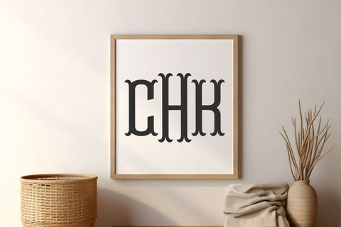 Fishtail Monogram - Monogram Font Font Masyafi Studio 