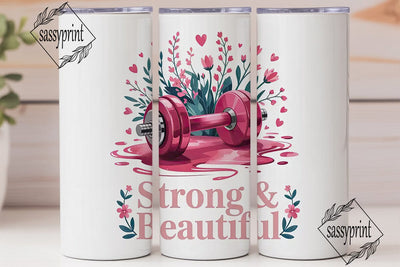 Fitness Floral Tumbler Wrap Sublimation sassyprint 