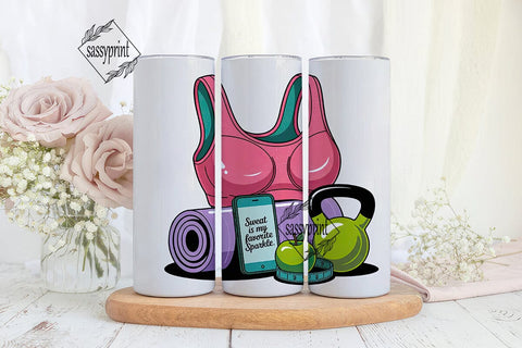 Fitness Motivation Tumbler Wrap Sublimation sassyprint 