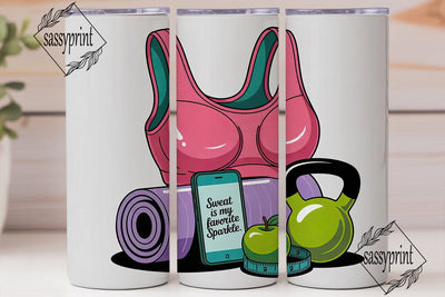 Fitness Motivation Tumbler Wrap Sublimation sassyprint 