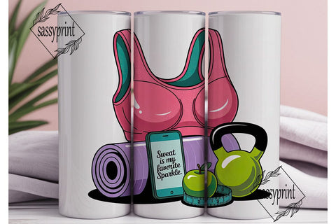 Fitness Motivation Tumbler Wrap Sublimation sassyprint 