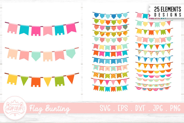 Flag Bunting Bundle | Bunting Banner Flag Decoration SVG dapiyupi store 