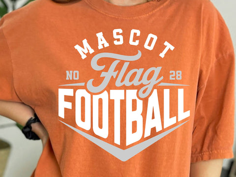 Flag Football Team SVG, Mascot Font, Player Number Svg SVG DesignDestine 