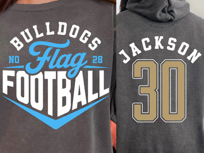 Flag Football Team SVG, Mascot Font, Player Number Svg SVG DesignDestine 