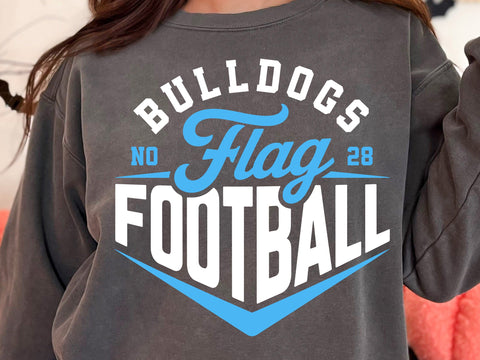 Flag Football Team SVG, Mascot Font, Player Number Svg SVG DesignDestine 