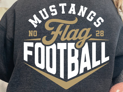 Flag Football Team SVG, Mascot Font, Player Number Svg SVG DesignDestine 