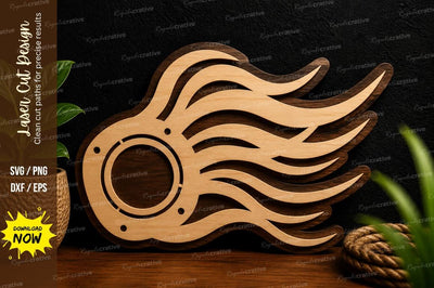 Flaming Audio Speaker Ornament Laser Cut SVG File SVG Regulrcrative 