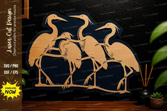 Flamingo Bird Group laser cut svg File SVG Regulrcrative 