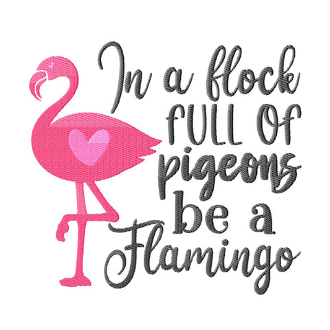 Flamingo Embroidery Designs Bundle - 6 Designs, Flamingo Quotes Embroidery Patterns, Flamingo Sayings Embroidery Files Embroidery/Applique DESIGNS HappyDesignStudio 