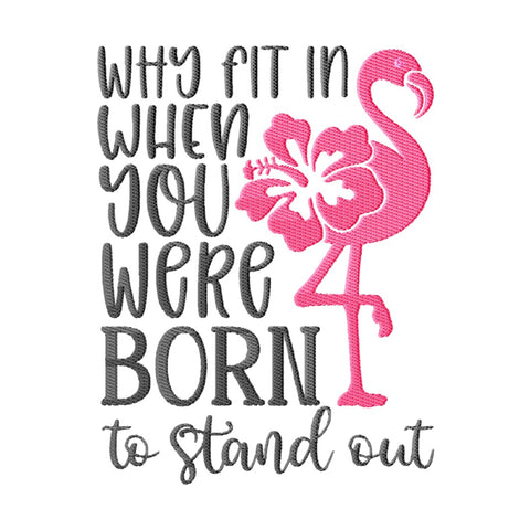 Flamingo Embroidery Designs Bundle - 6 Designs, Flamingo Quotes Embroidery Patterns, Flamingo Sayings Embroidery Files Embroidery/Applique DESIGNS HappyDesignStudio 