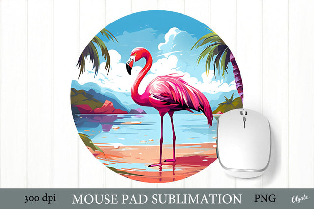 Flamingo Mouse Pad PNG. Mouse Pad Sublimation Design Sublimation Olga Terlyanskaya 