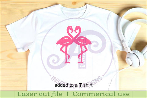 Flamingo silhouettes laser cut out 1 SVG APInspireddesigns 