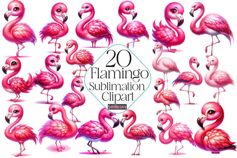 Flamingo Sublimation Bundle,Illustrator Clipart,Quotes and Sayings,Food & Drink,On Sale, Print & Cut Sublimation Newmockups 