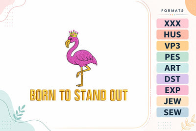 Flamingo Summer Quote Embroidery Design Embroidery/Applique DESIGNS sg embroidery 
