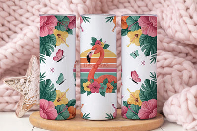Flamingo Sunset 20oz Tumbler Wrap Sublimation DesignSVG 